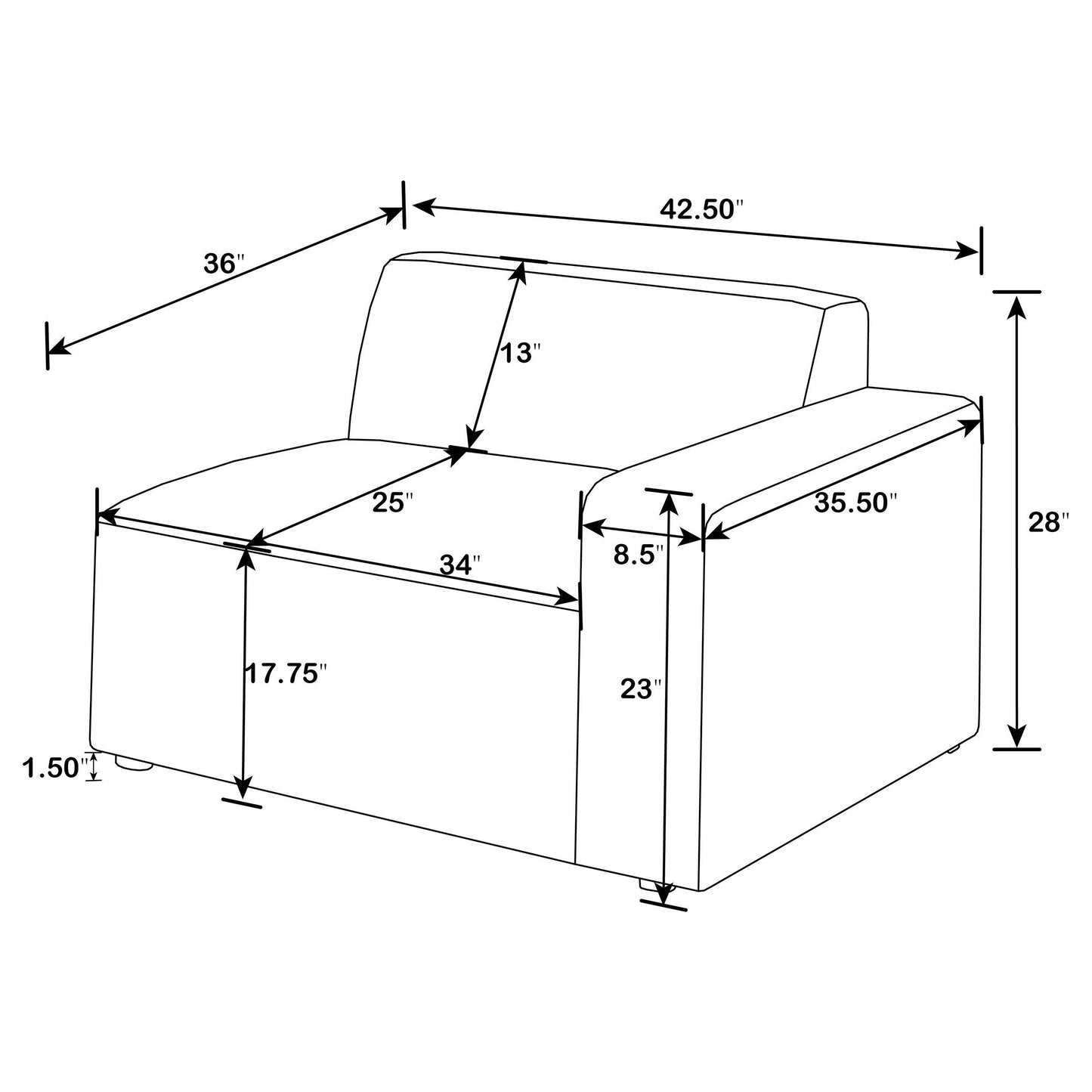 Freddie Upholstered RAF Chair Pearl