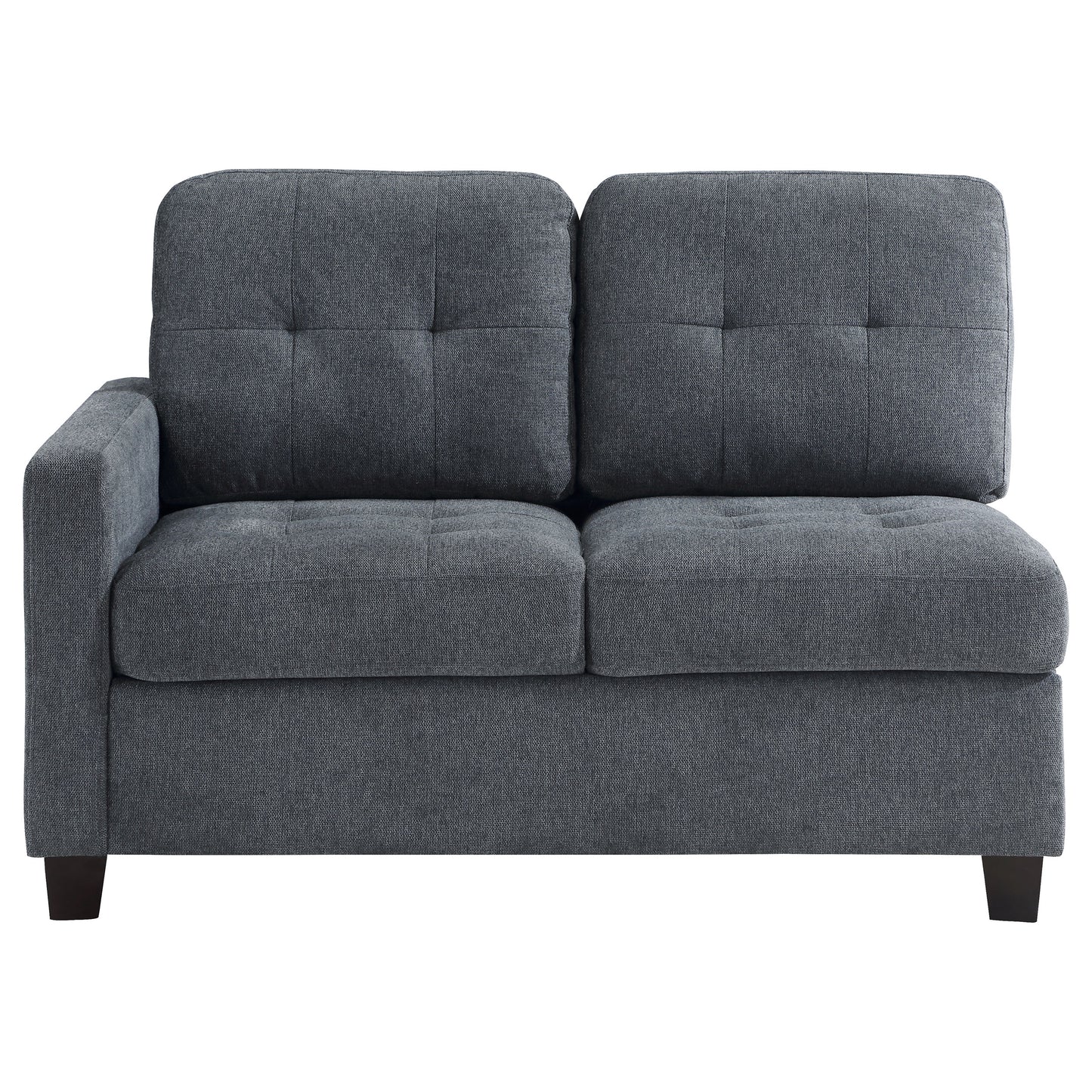 Georgina Upholstered LAF Loveseat Steel Grey