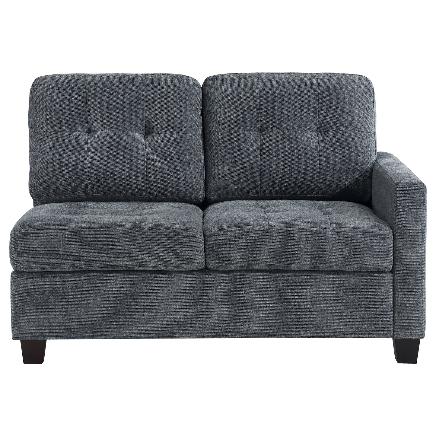 Georgina Upholstered RAF Loveseat Steel Grey