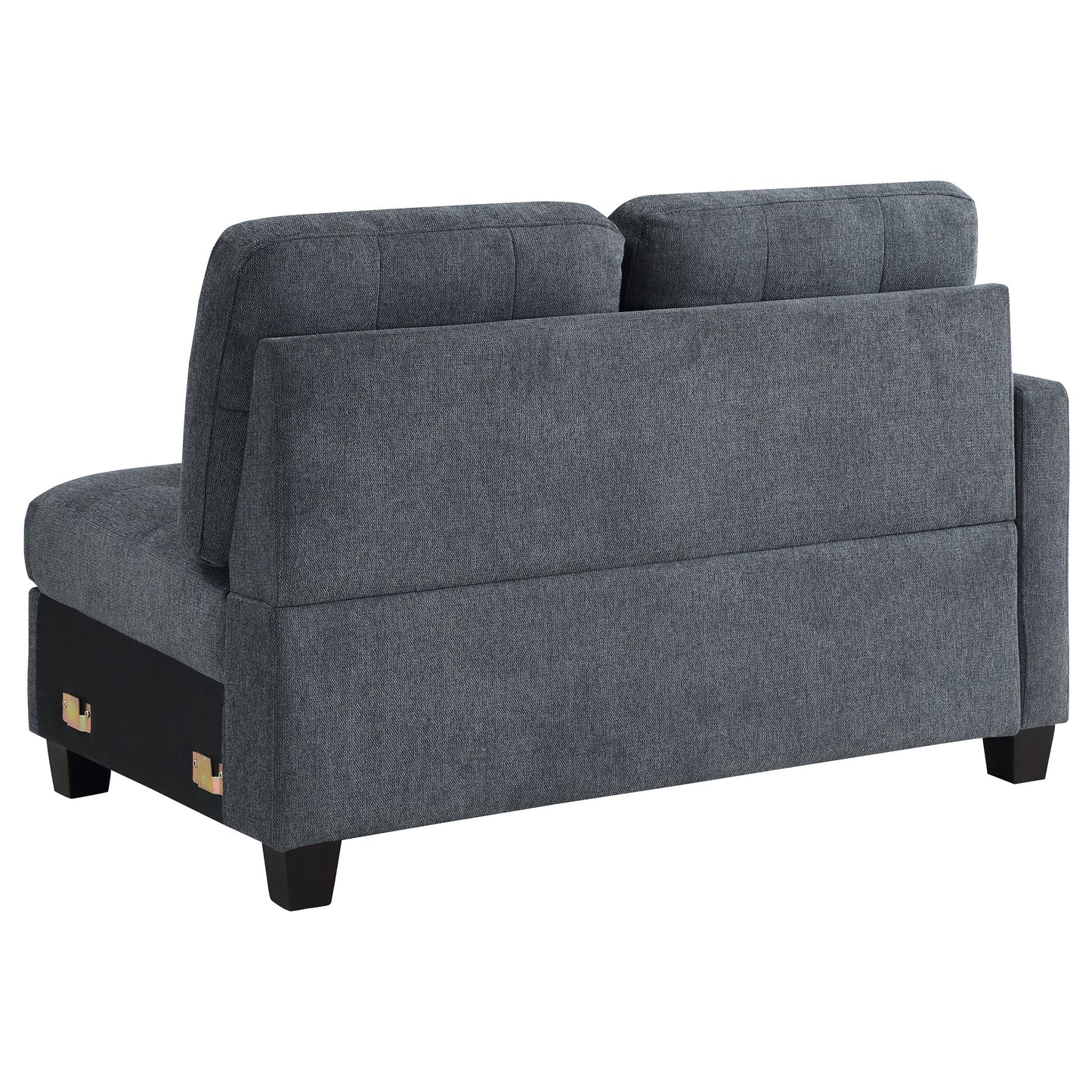 Georgina Upholstered RAF Loveseat Steel Grey