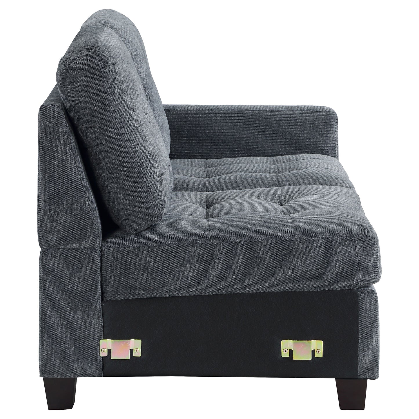 Georgina Upholstered RAF Loveseat Steel Grey