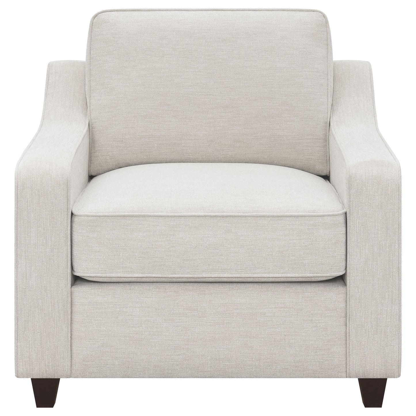 Christine Upholstered Sloped Arm Accent Chair Beige