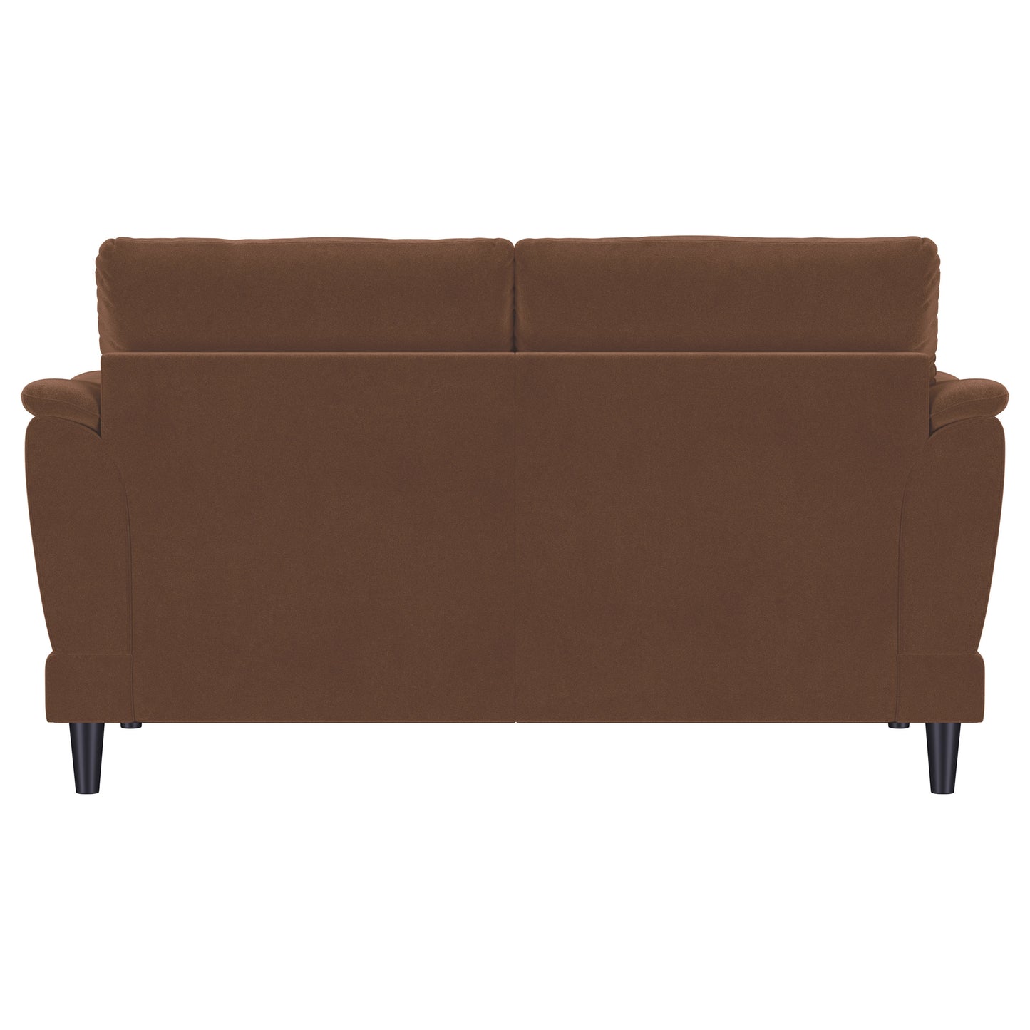 Selma Velvet Upholstered Crescent Arm Loveseat Rust