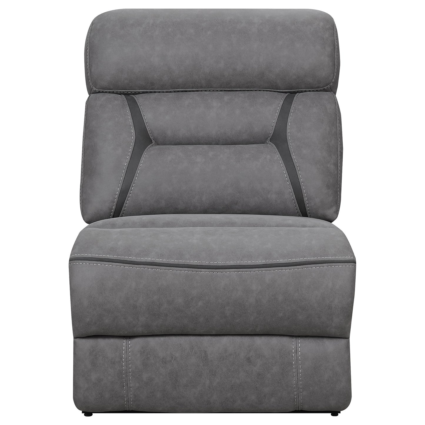 Higgins Upholstered Armless Chair Grey