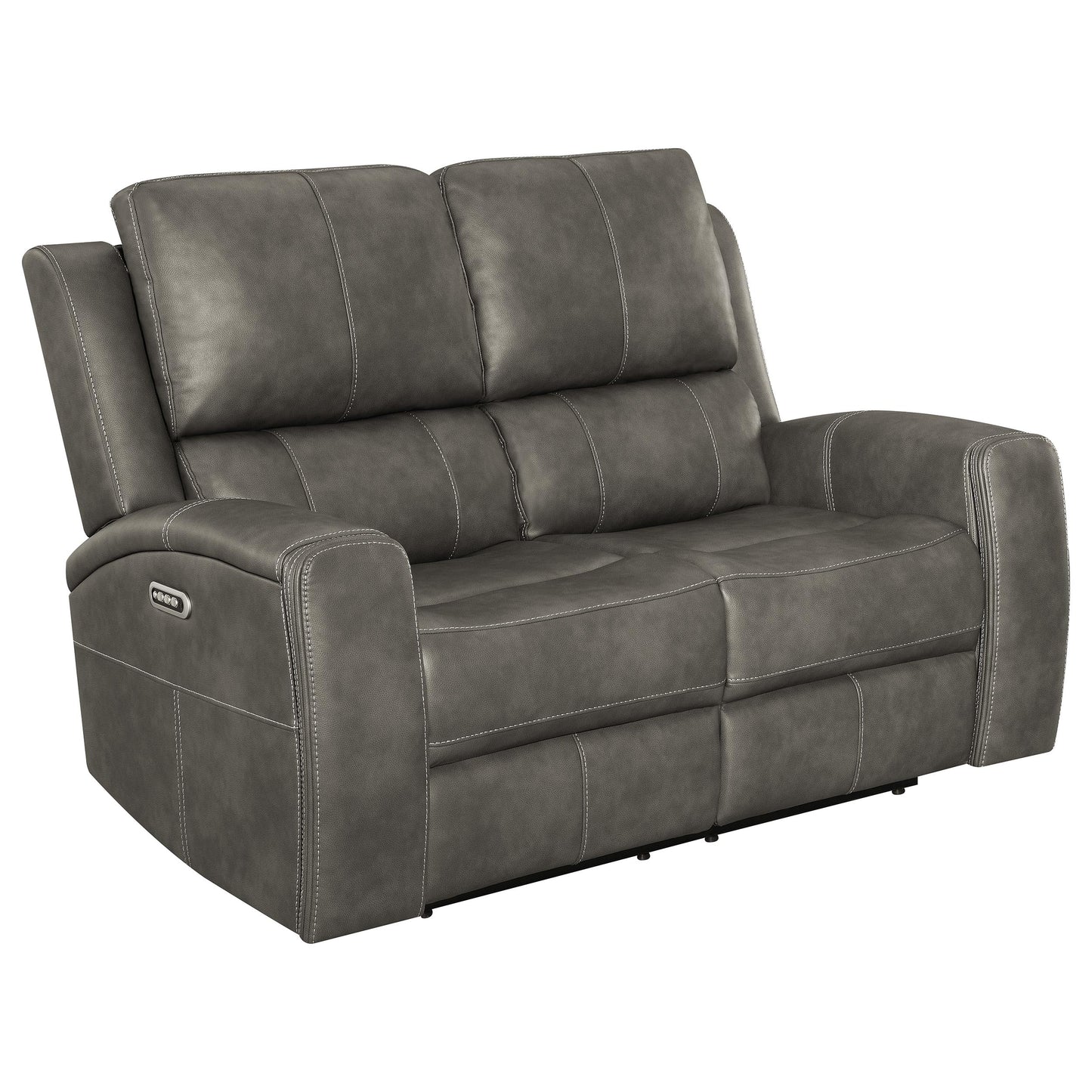 Brickston Triple Power Reclining Loveseat Charcoal