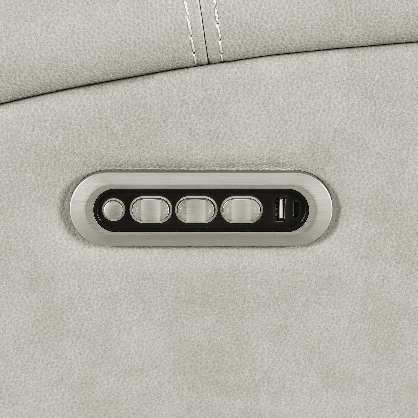 Brickston Triple Power Reclining Sofa Grey