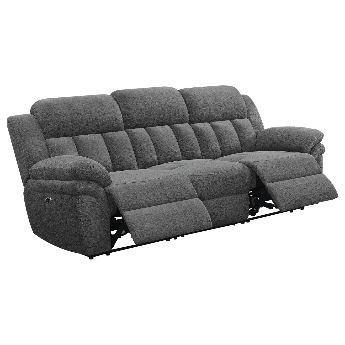 Bahrain Upholstered Power Sofa Charcoal