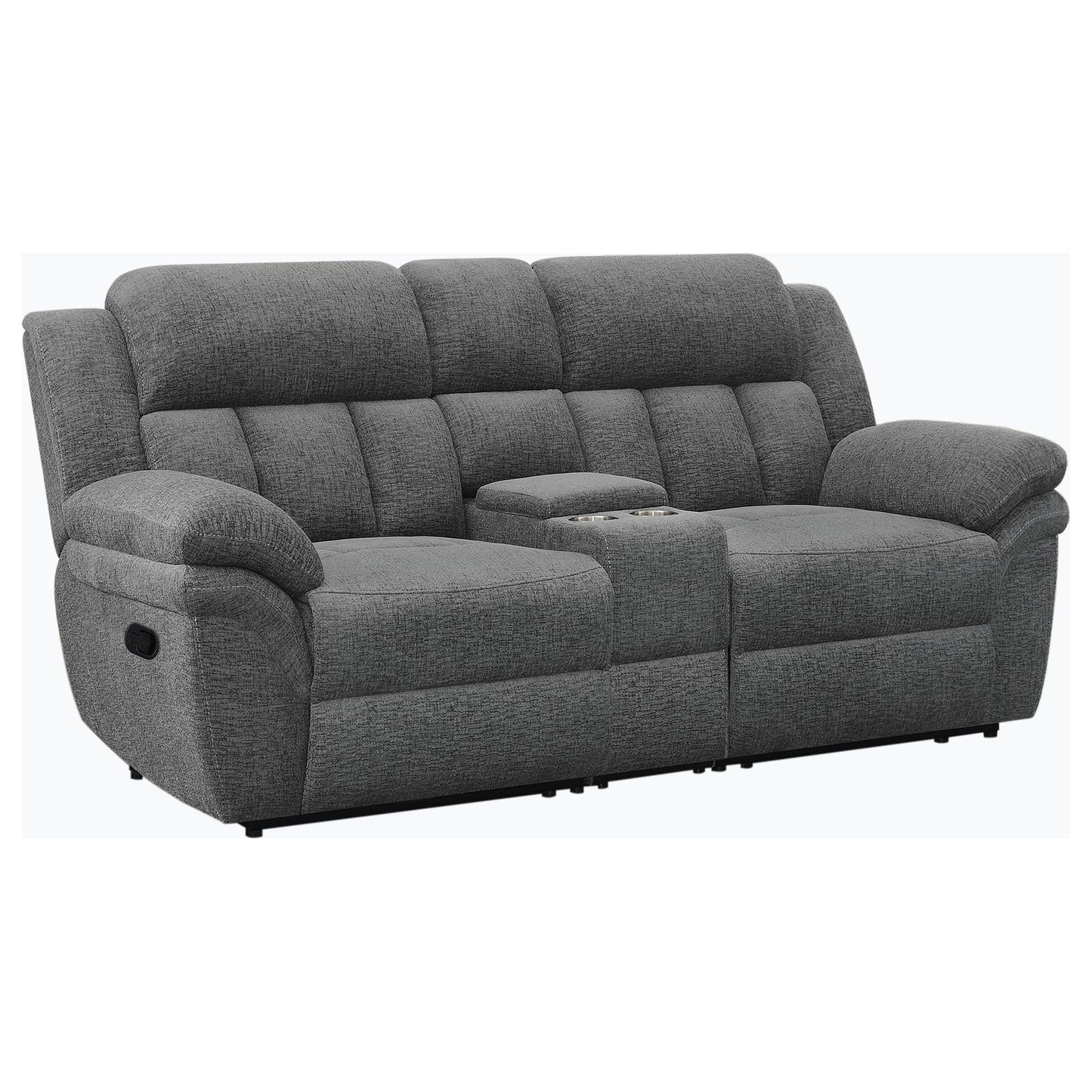 Bahrain Upholstered Motion Loveseat Charcoal