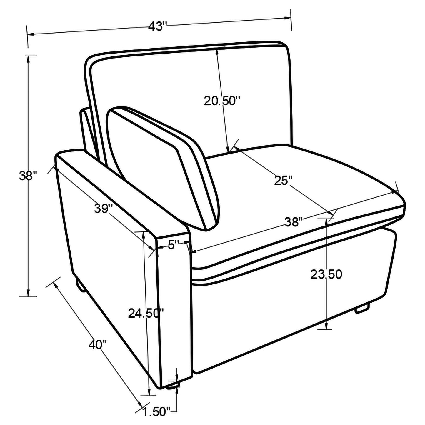 Collins Modular LAF Power Recliner Grey