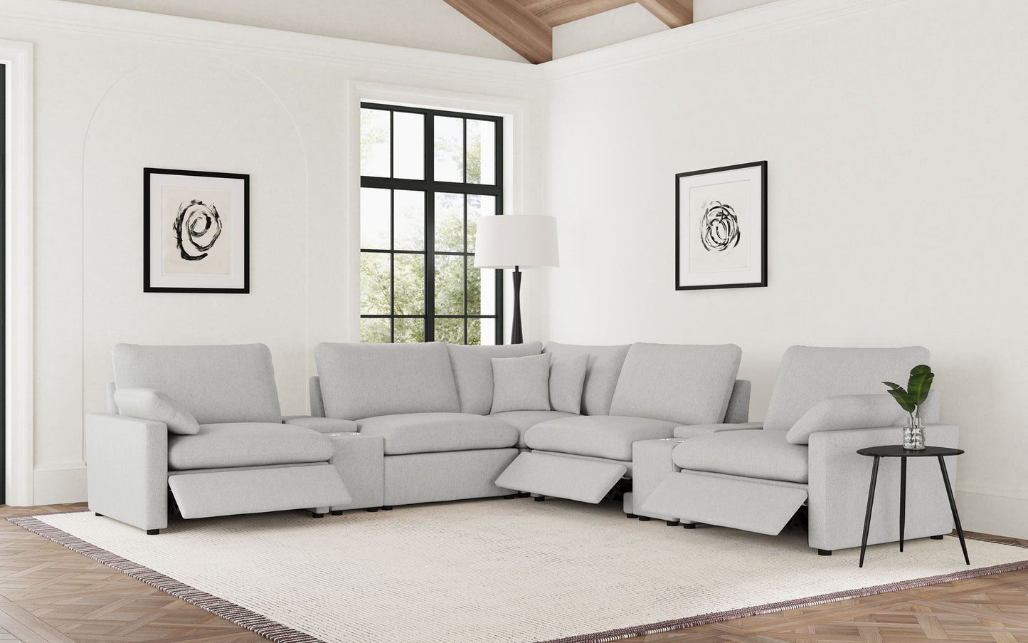 Collins 7-piece Modular Power Reclining Sectional Grey