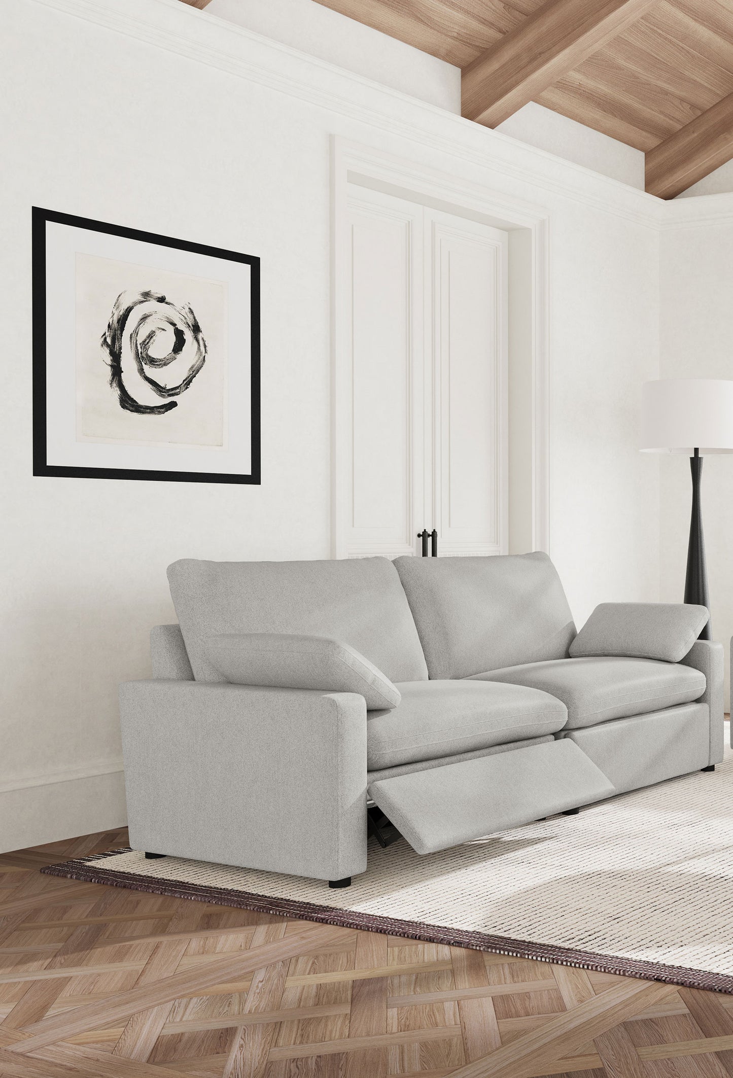 Collins Modular Power Loveseat Grey
