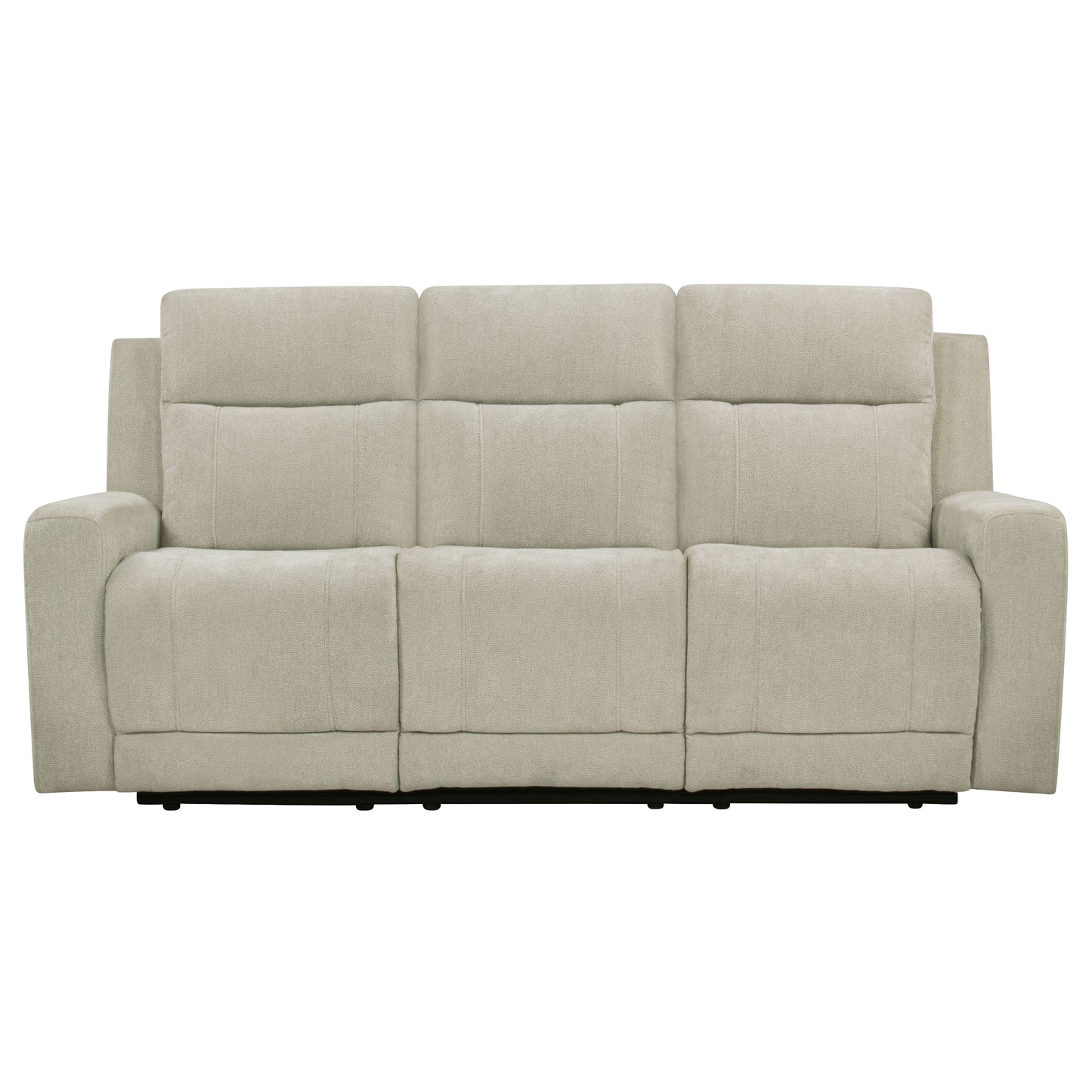 Kennett Chenille Upholstered Power Reclining Sofa Ivory