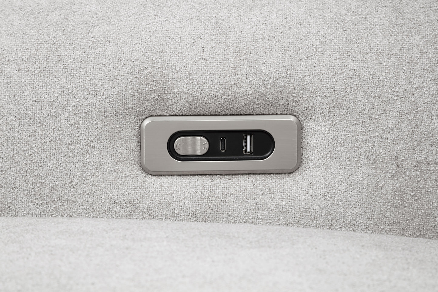 Sylmar Chenille Upholstered Power Reclining Sofa Dove Grey