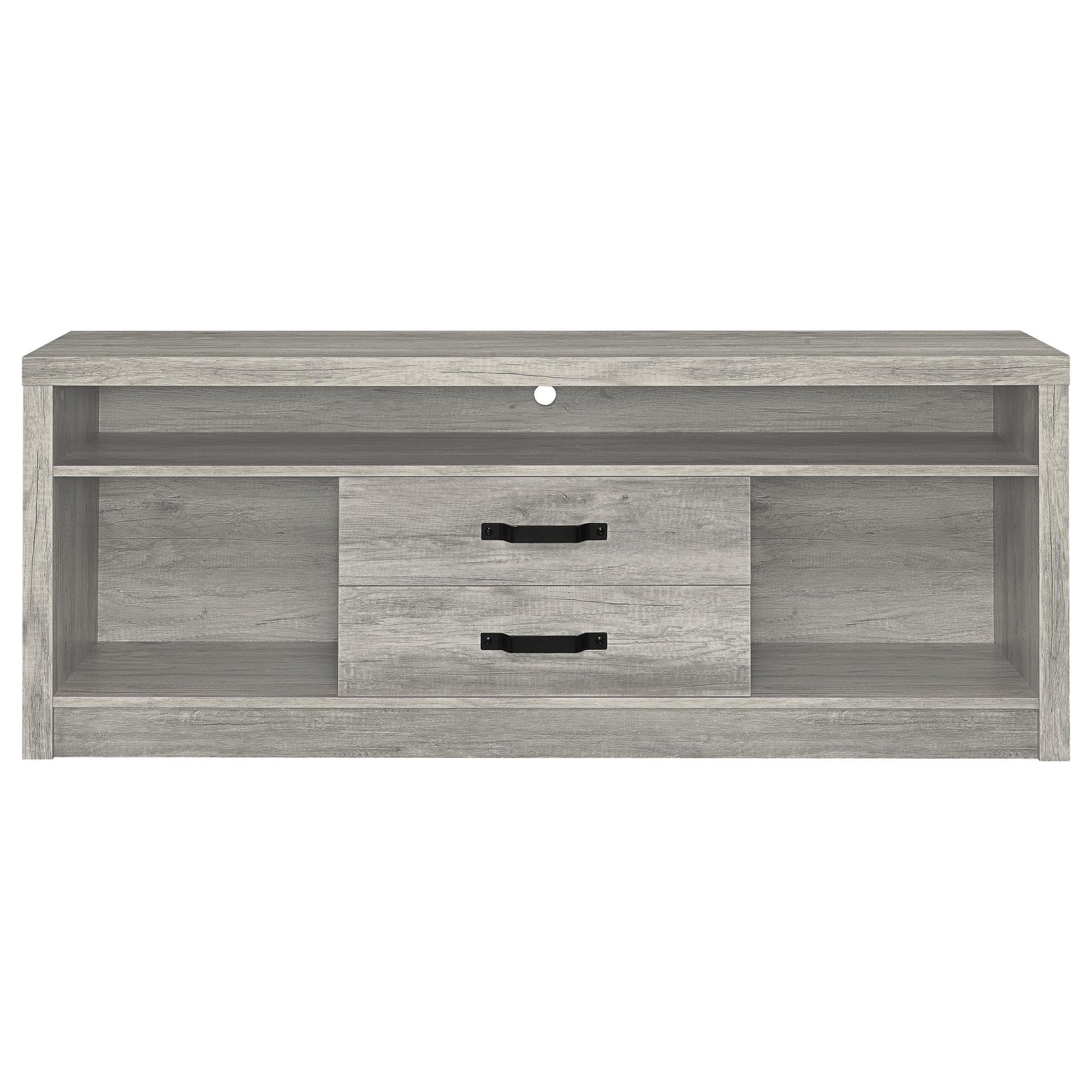 Burke 3-piece 59-inch TV Entertainment Center Grey Driftwood