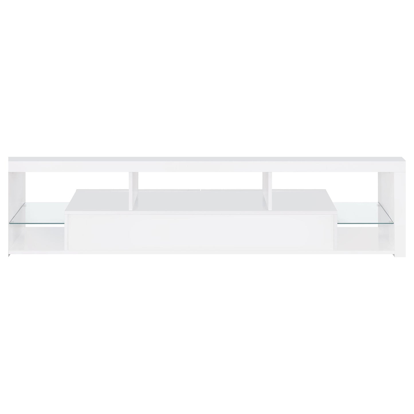 Jude 2-drawer Engineered Wood 71-inch TV Stand High Gloss White