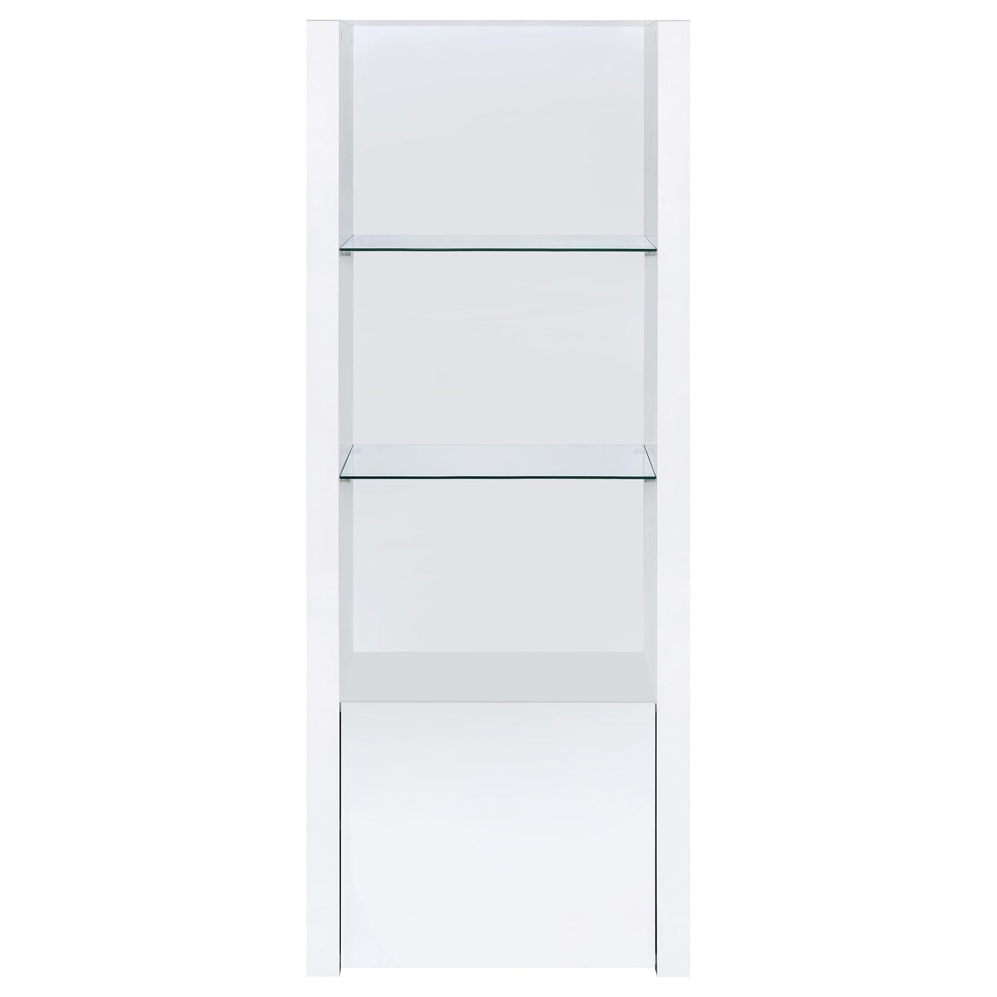 Jude 3-shelf Engineered Wood Media Tower High Gloss White