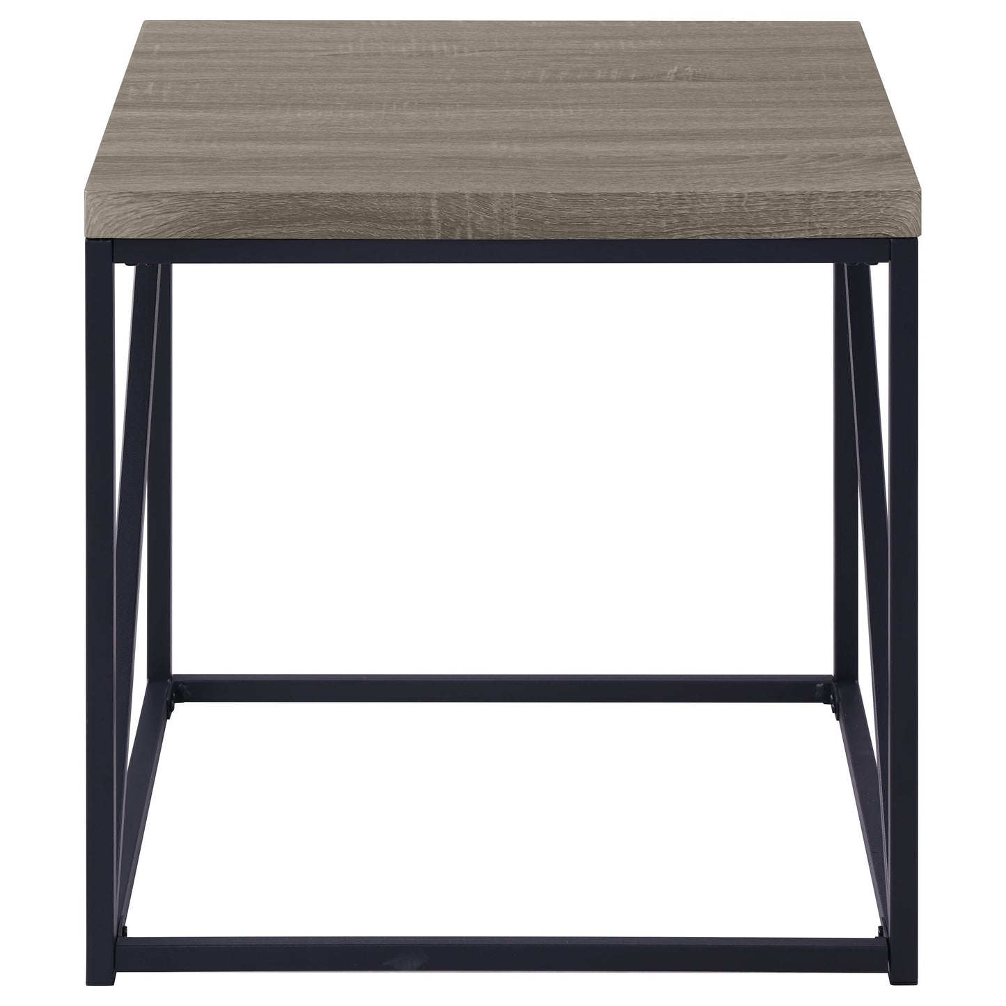Birdie Square Engineered Wood End Table Sonoma Grey