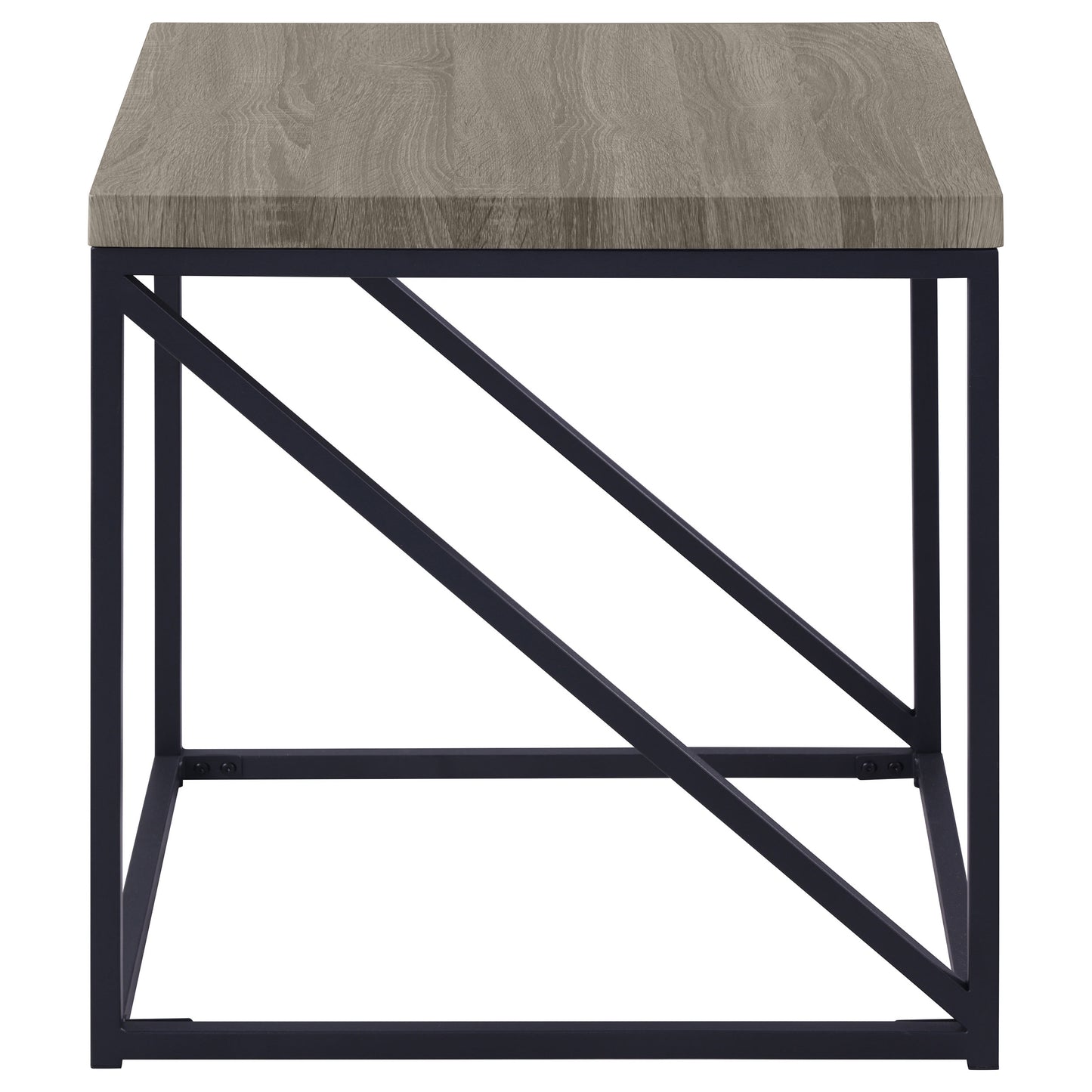 Birdie Square Engineered Wood End Table Sonoma Grey