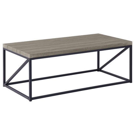 Birdie Rectangular Engineered Wood Coffee Table Sonoma Grey