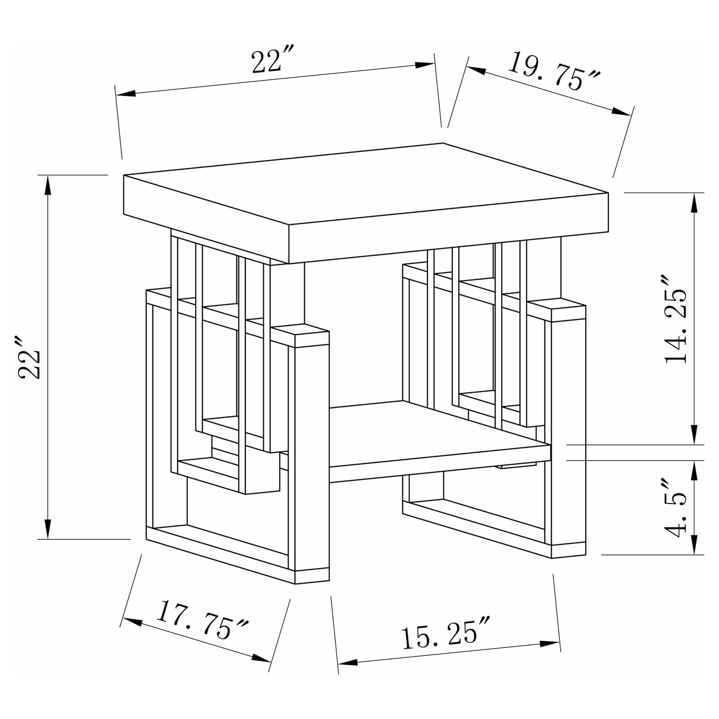 Schmitt 3-piece Coffee and End Table Set White High Gloss