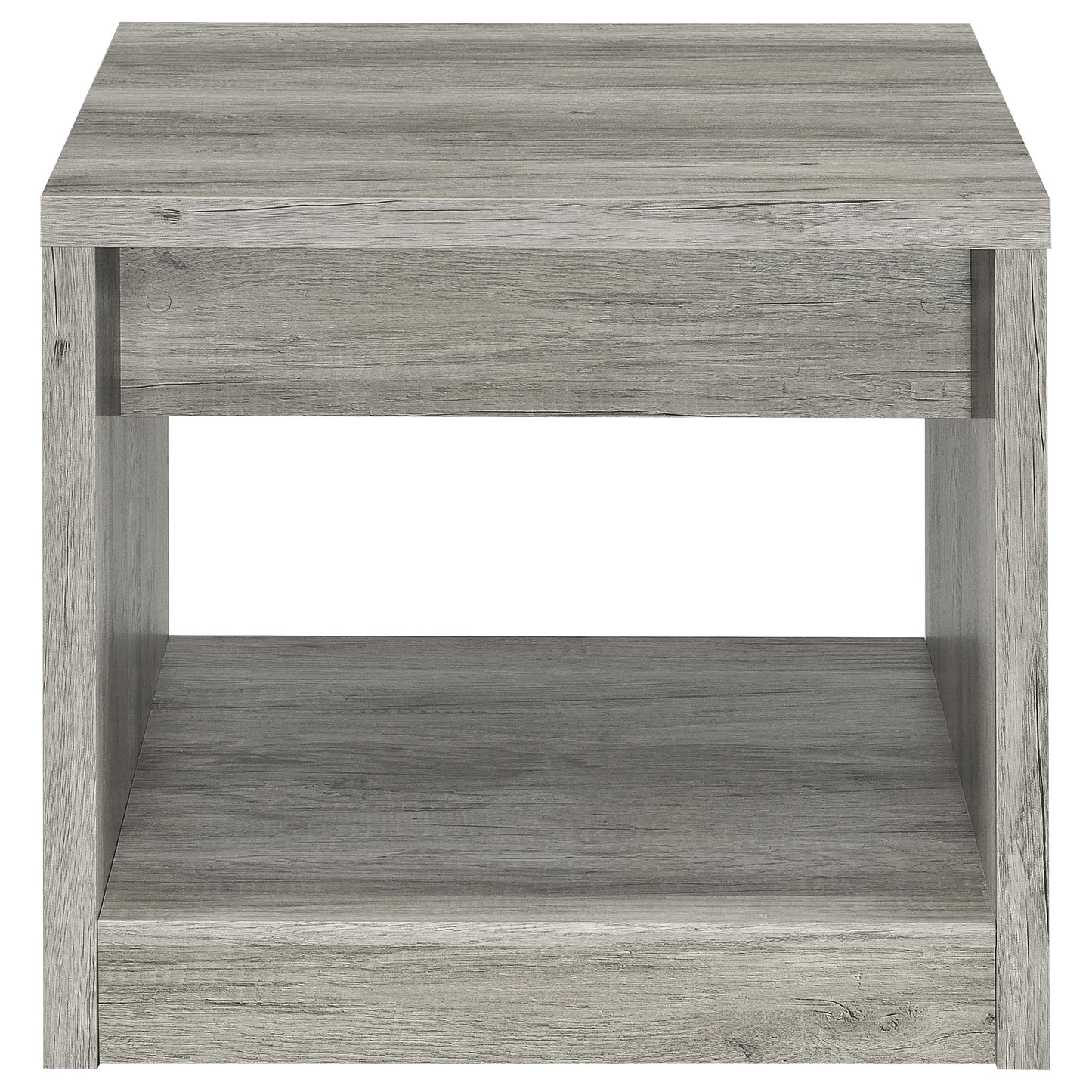 Felix 1-drawer Engineered Wood Side End Table Grey Driftwood