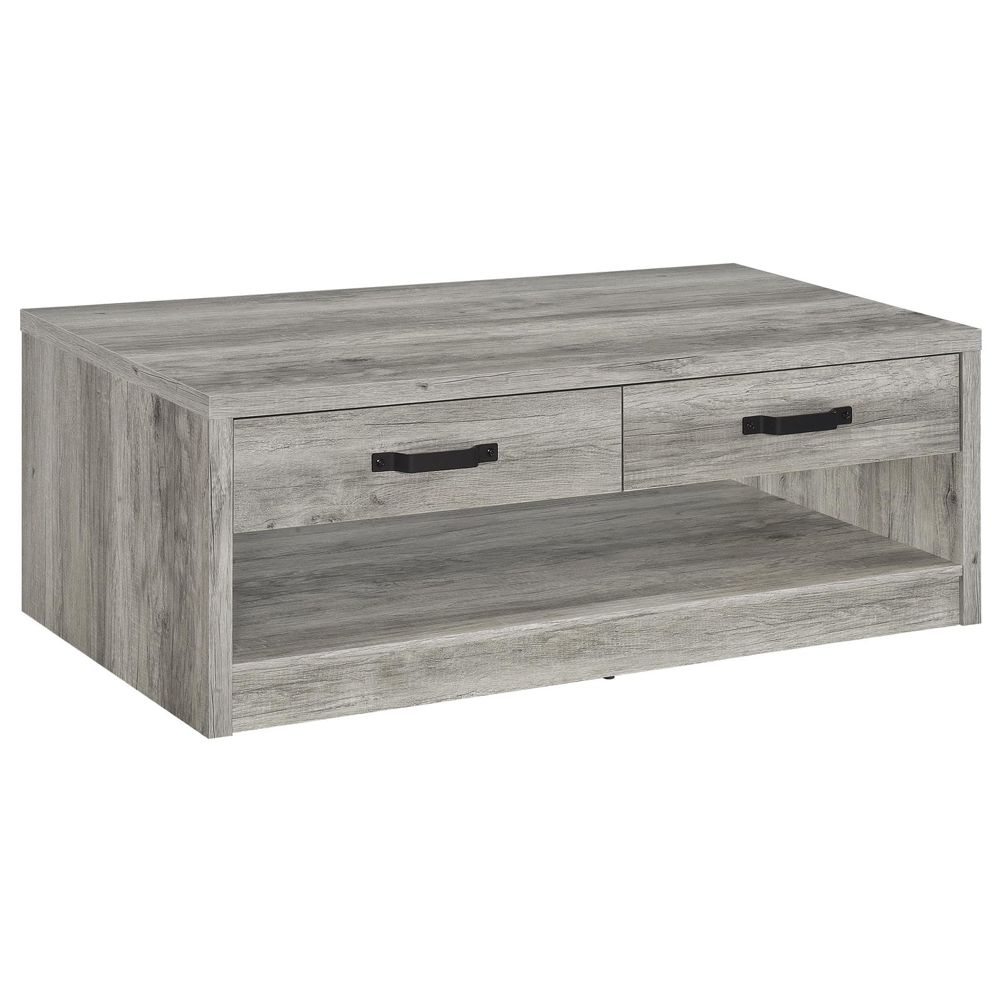Felix 2-drawer Engineered Wood Coffee Table Grey Driftwood