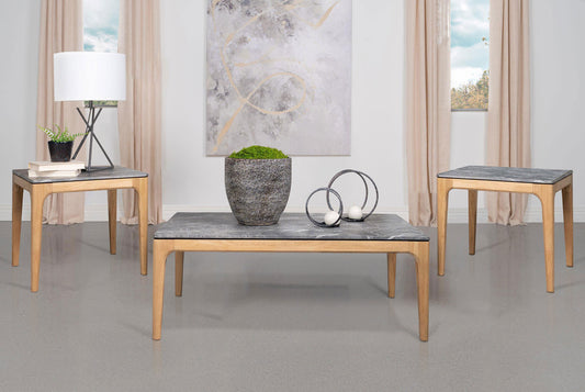 Polaris 3-piece SmartTop Coffee and End Table Set Grey