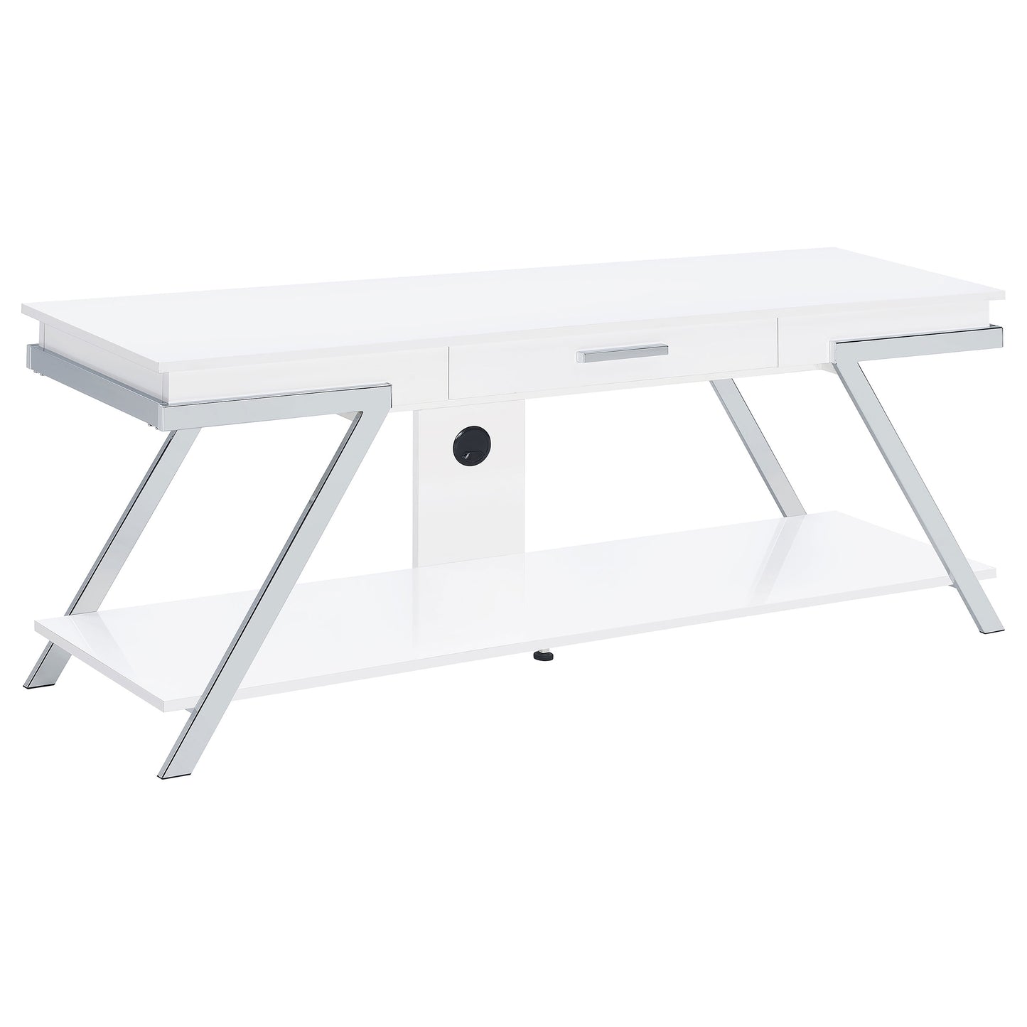 Marcia 1-drawer Wood 60-inch TV Stand White High Gloss