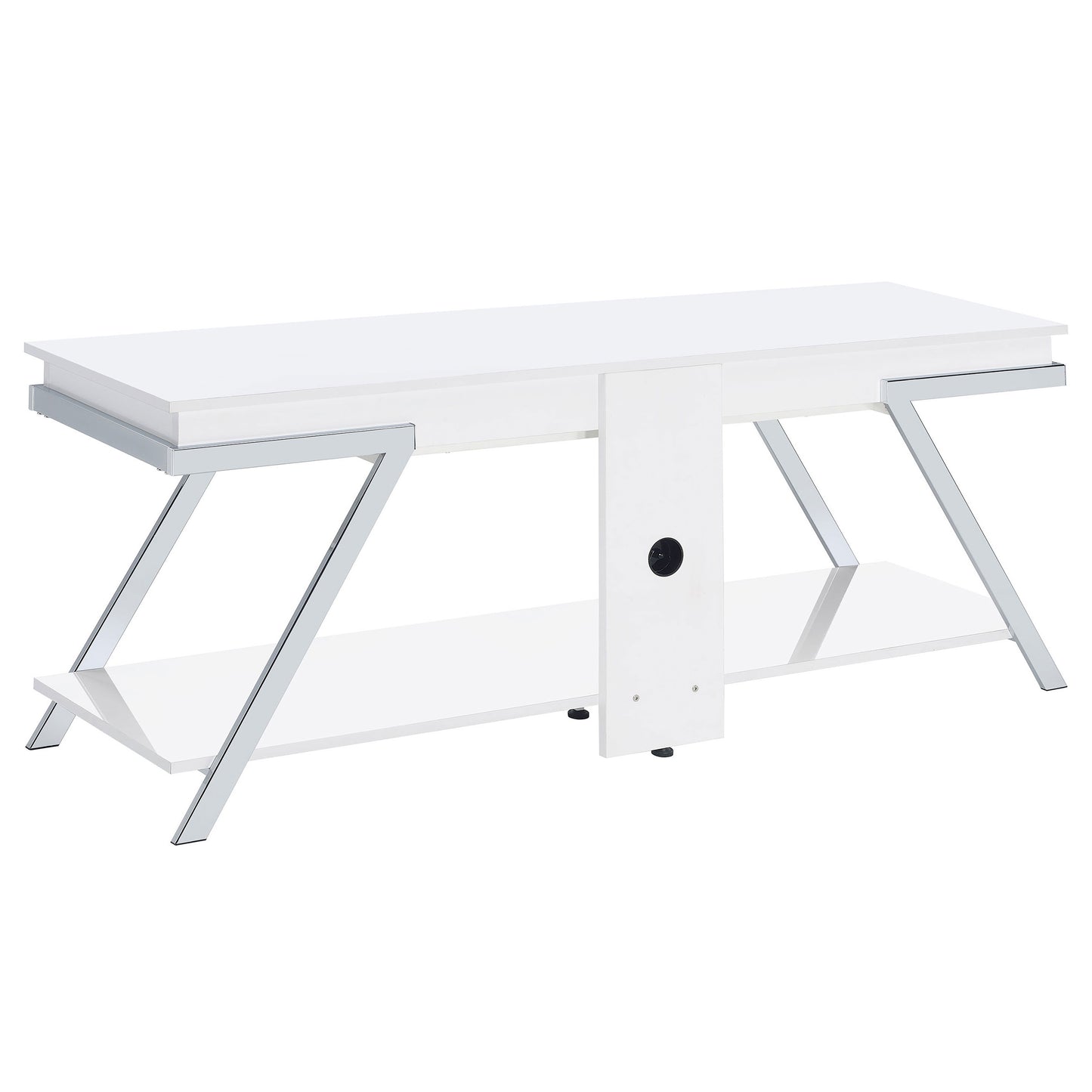 Marcia 1-drawer Wood 60-inch TV Stand White High Gloss