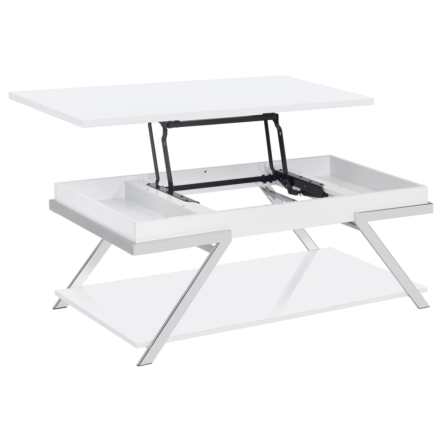 Marcia 2-piece Coffee and End Table Set White High Gloss