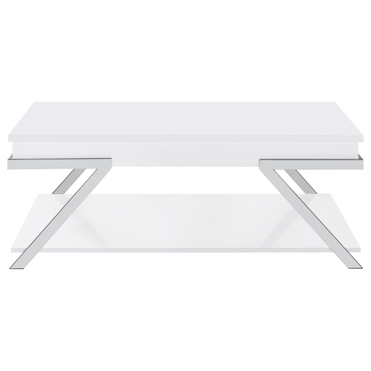 Marcia 2-piece Coffee and End Table Set White High Gloss