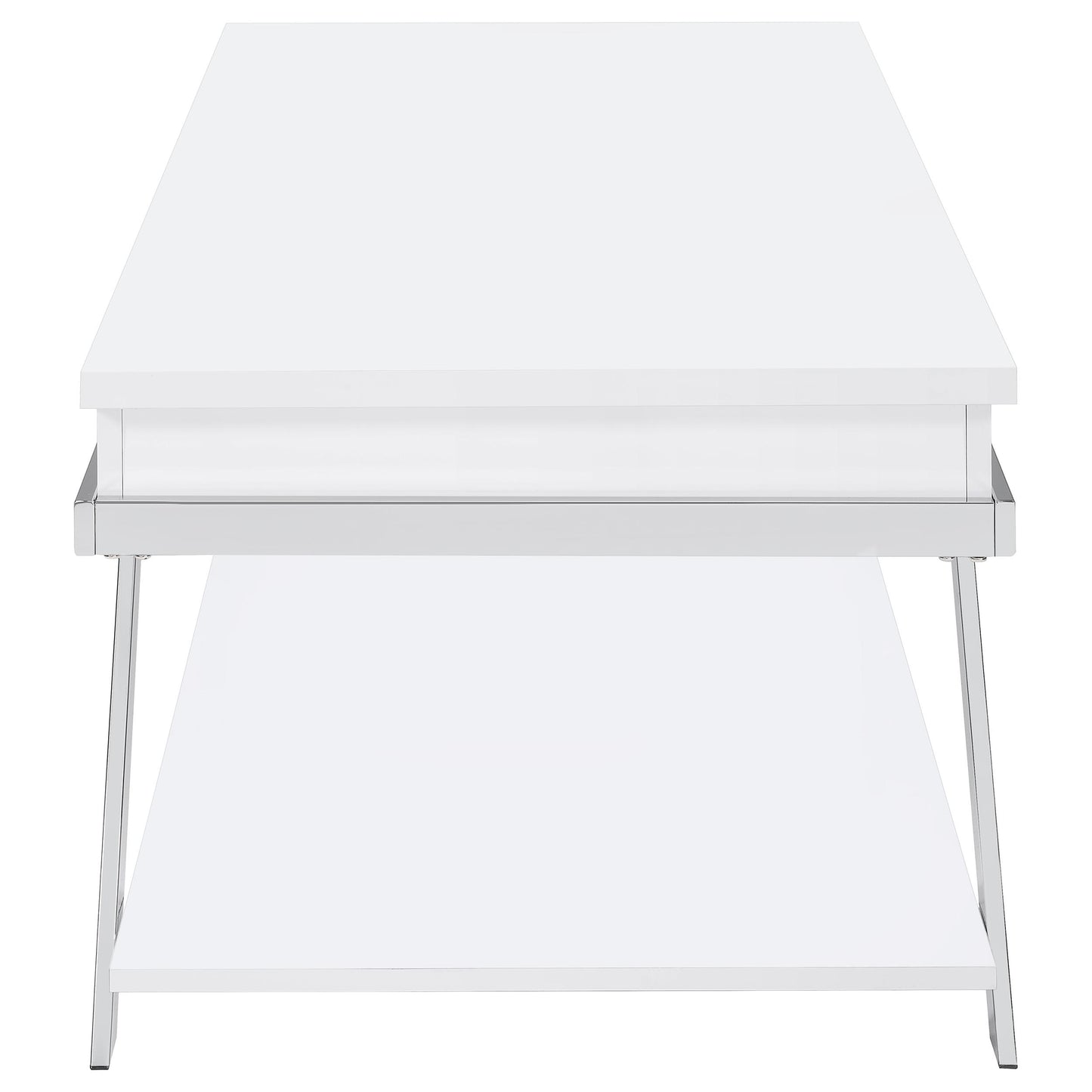 Marcia 2-piece Coffee and End Table Set White High Gloss