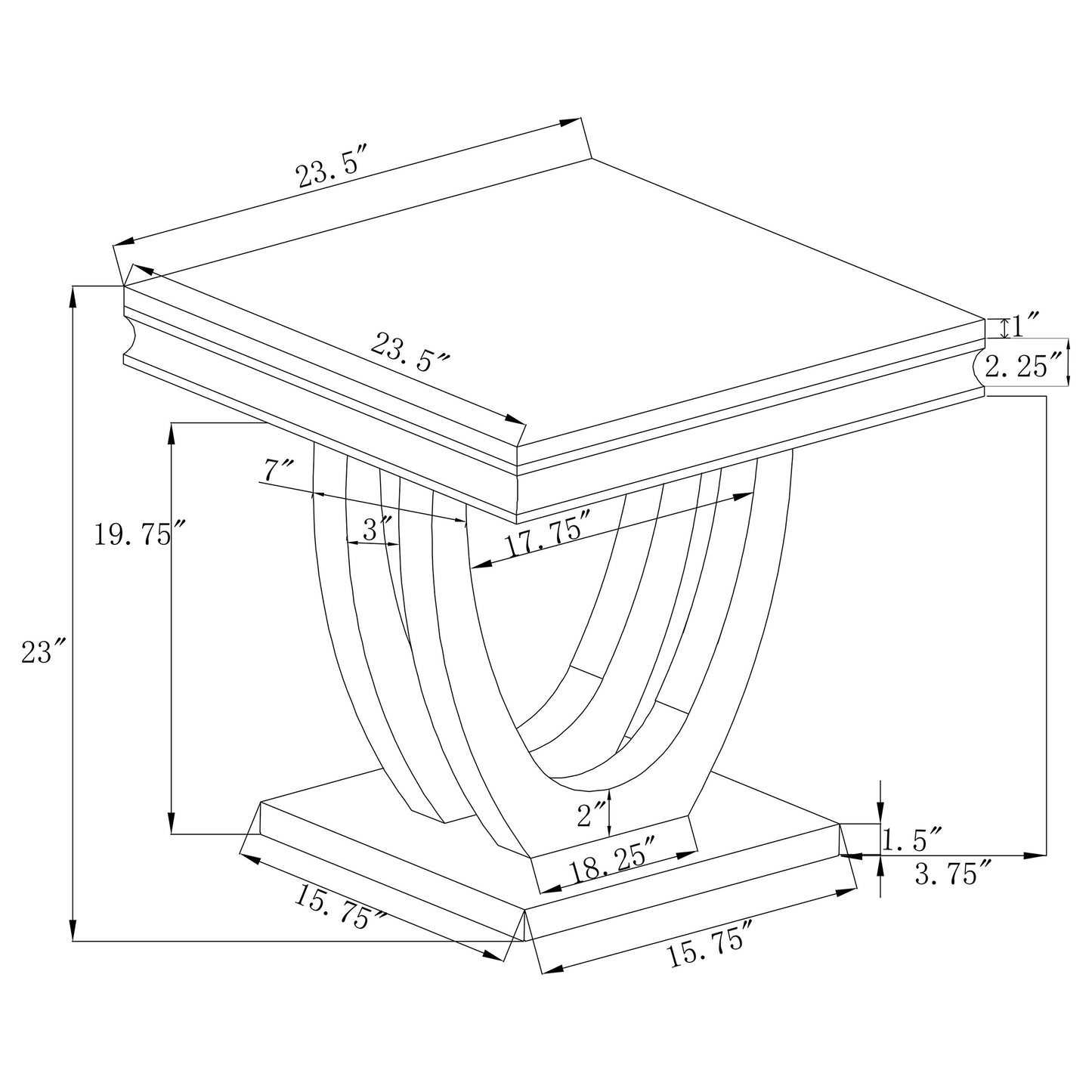 Kerwin 3-piece Rectangular Coffee and End Table Set Chrome