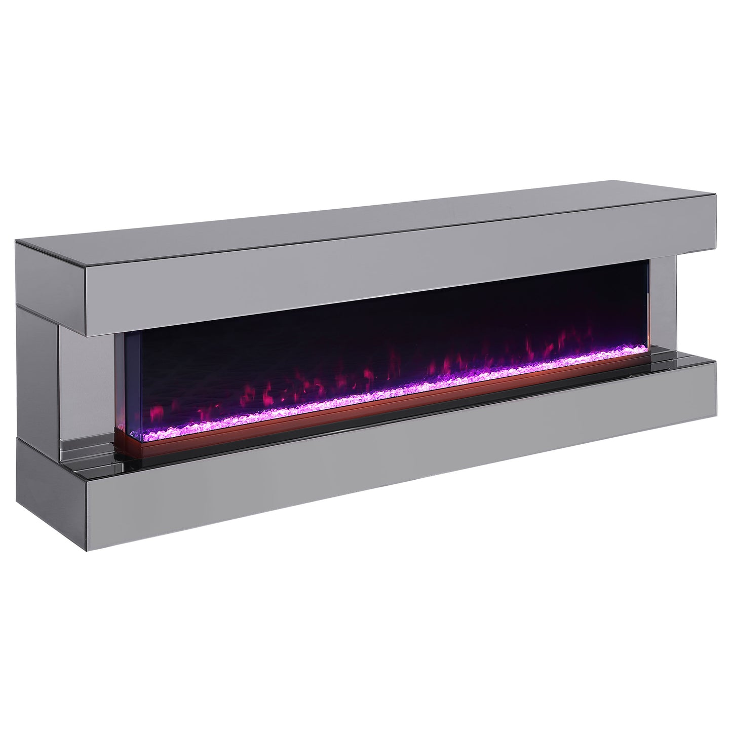 Vallerie 71-inch BT Speaker TV Stand Fireplace Console Grey