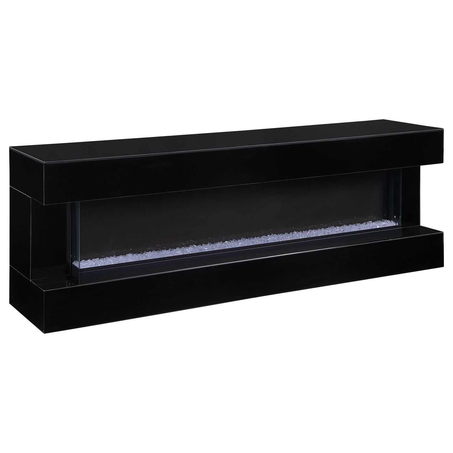 Vallerie 71-inch BT Speaker TV Stand Fireplace Console Black