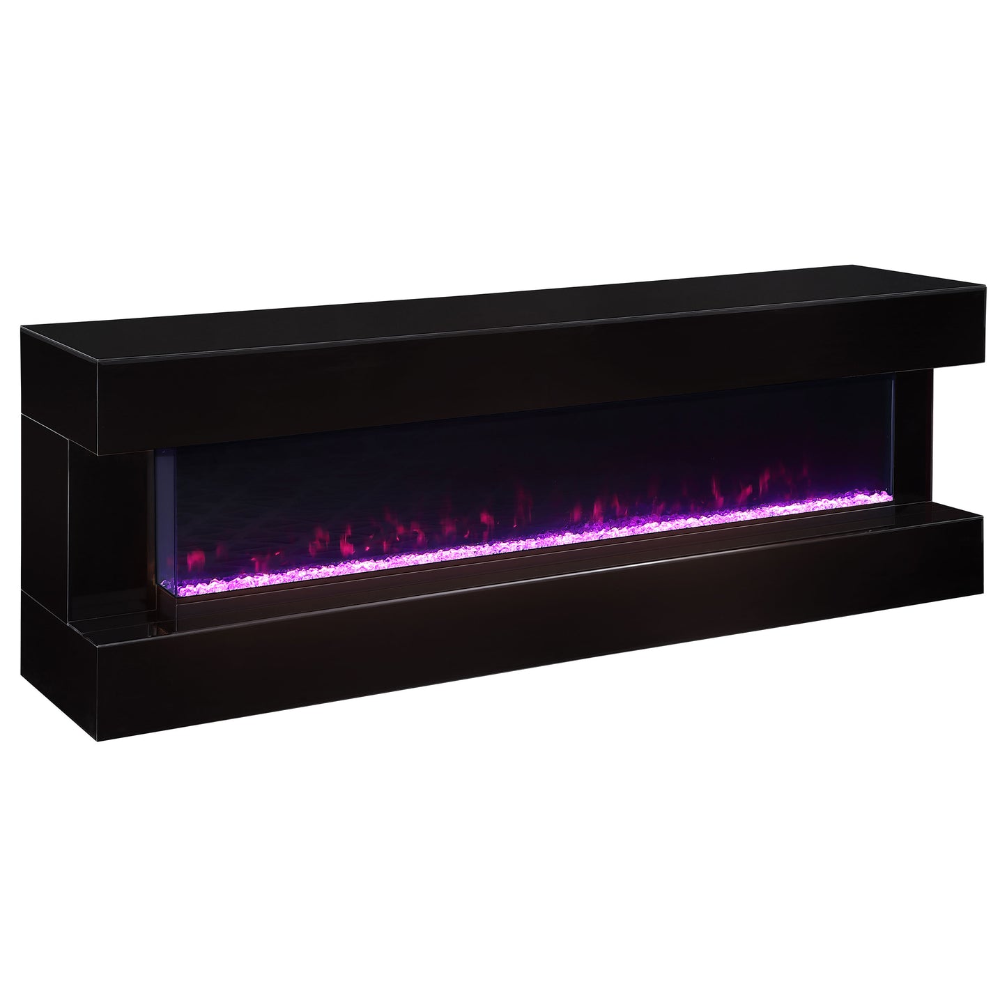 Vallerie 71-inch BT Speaker TV Stand Fireplace Console Black