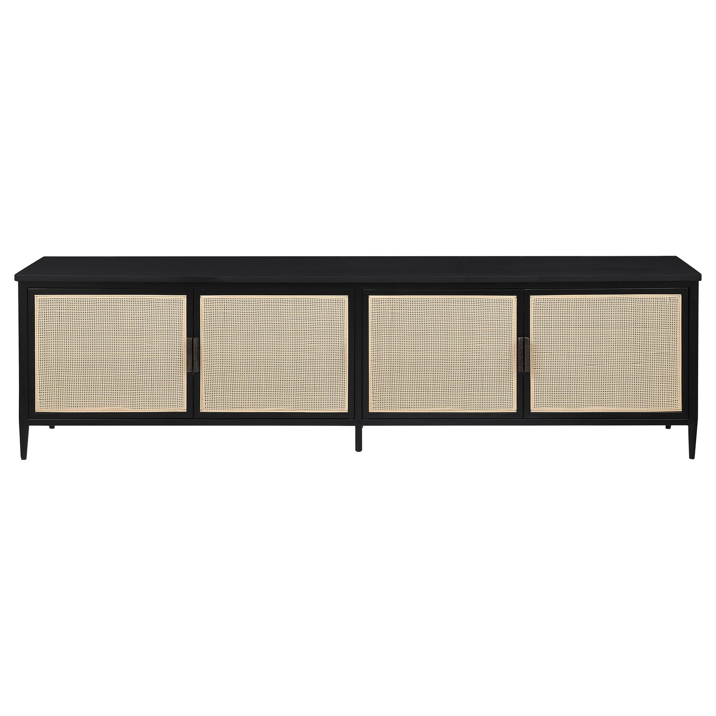 Amherst 4-door 78-inch Metal TV Stand Media Console Black