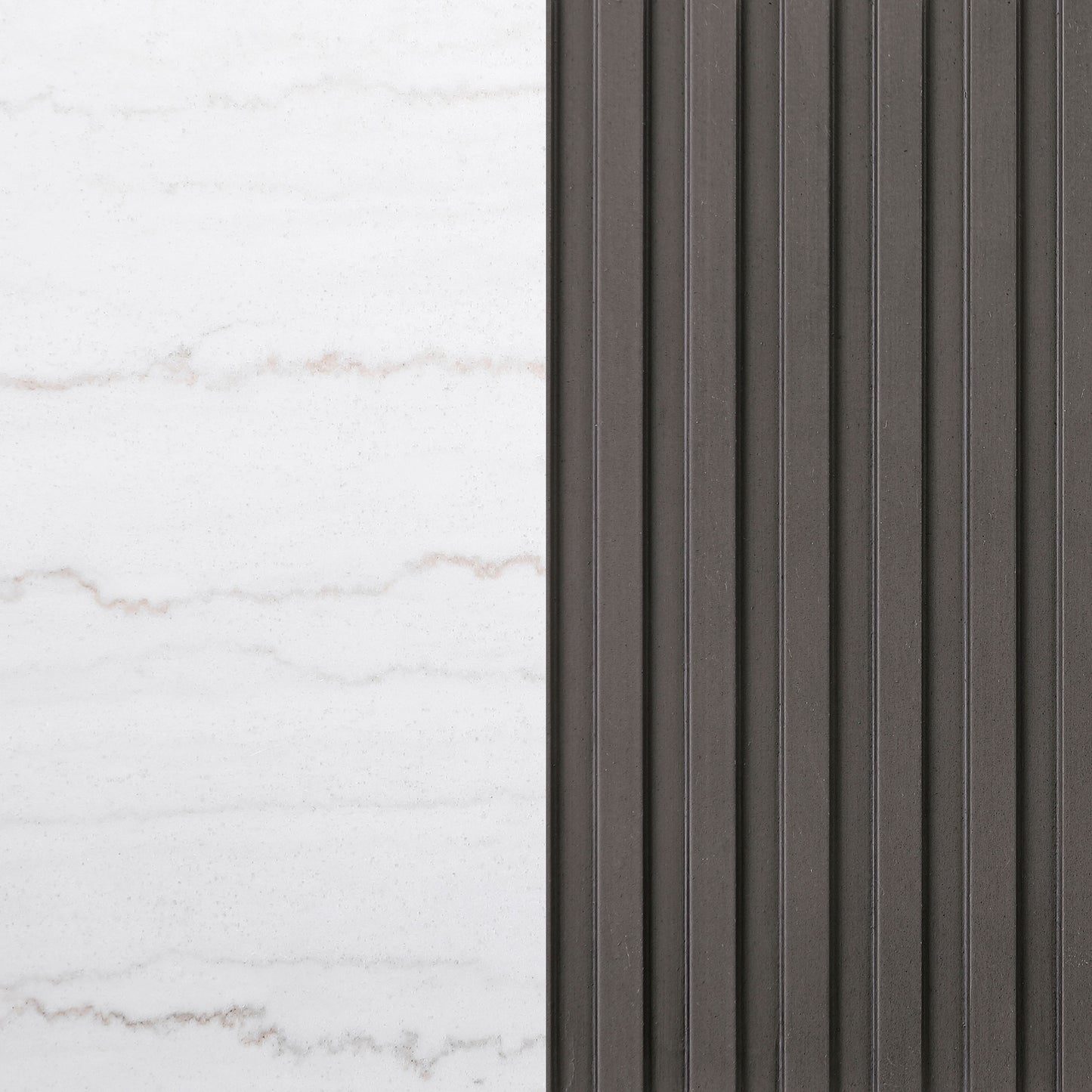 Jason Round Marble Top Coffee Table White and Charcoal