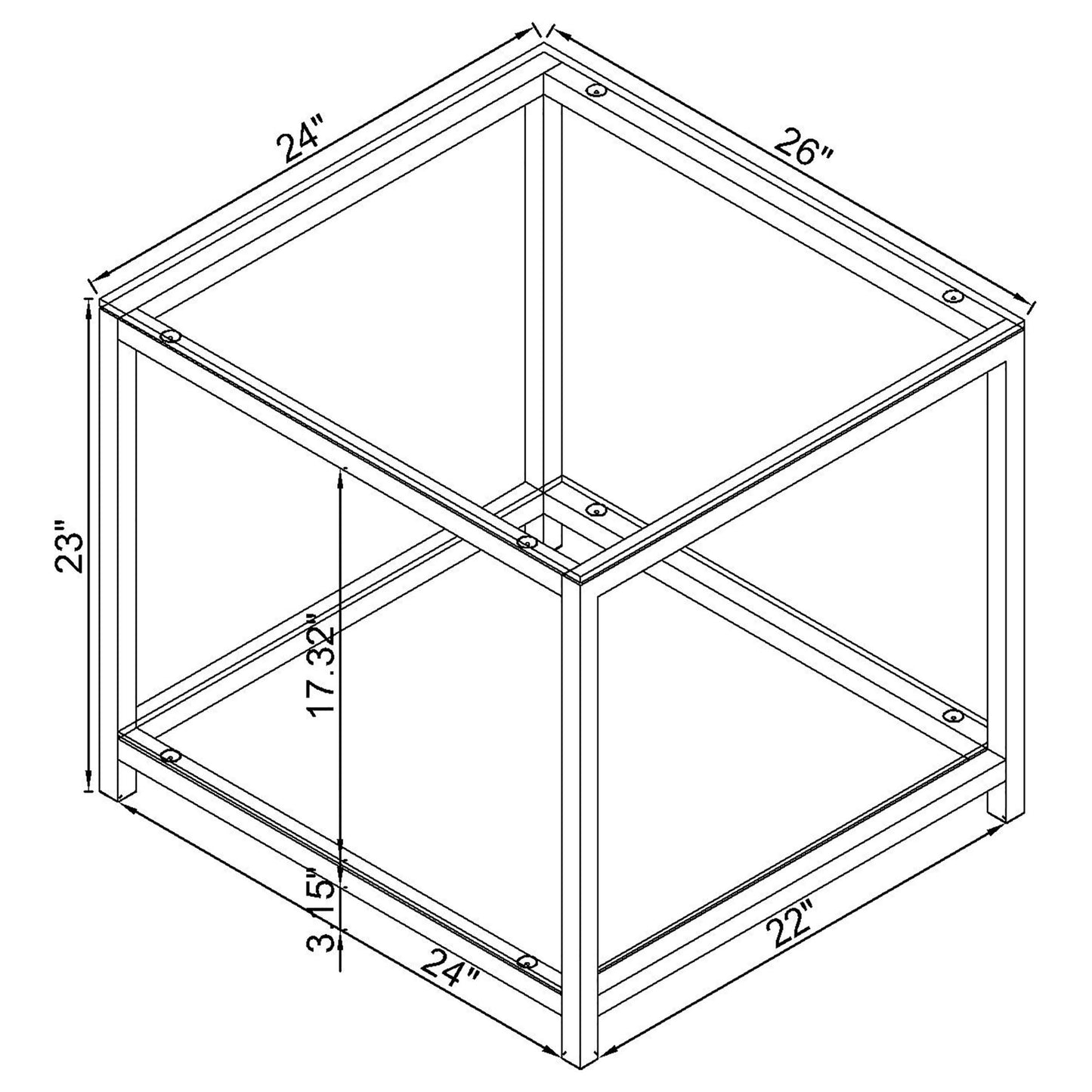 Trini 3-piece Coffee and End Table Set Black Nickel