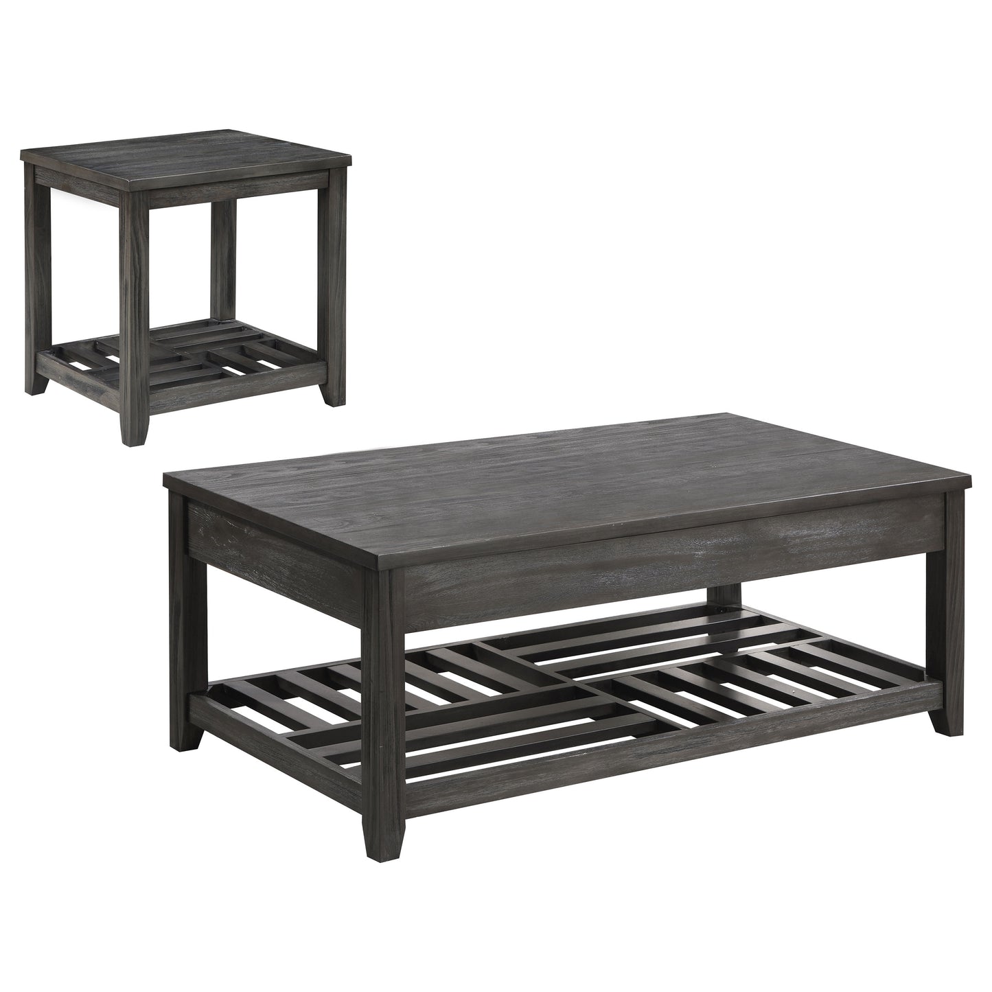 Cliffview 2-piece Lift Top Coffee and End Table Set Grey