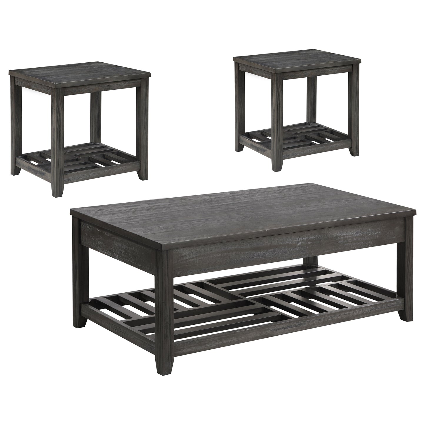 Cliffview 3-piece Lift Top Coffee and End Table Set Grey