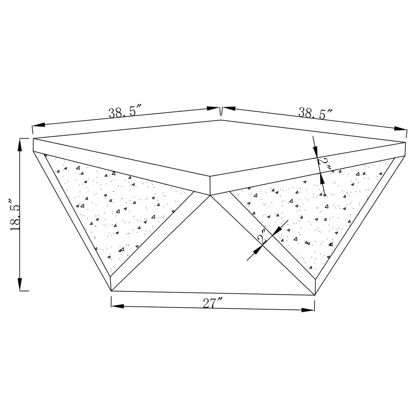 Amore 3-piece Mirrored Coffee and End Table Set Silver