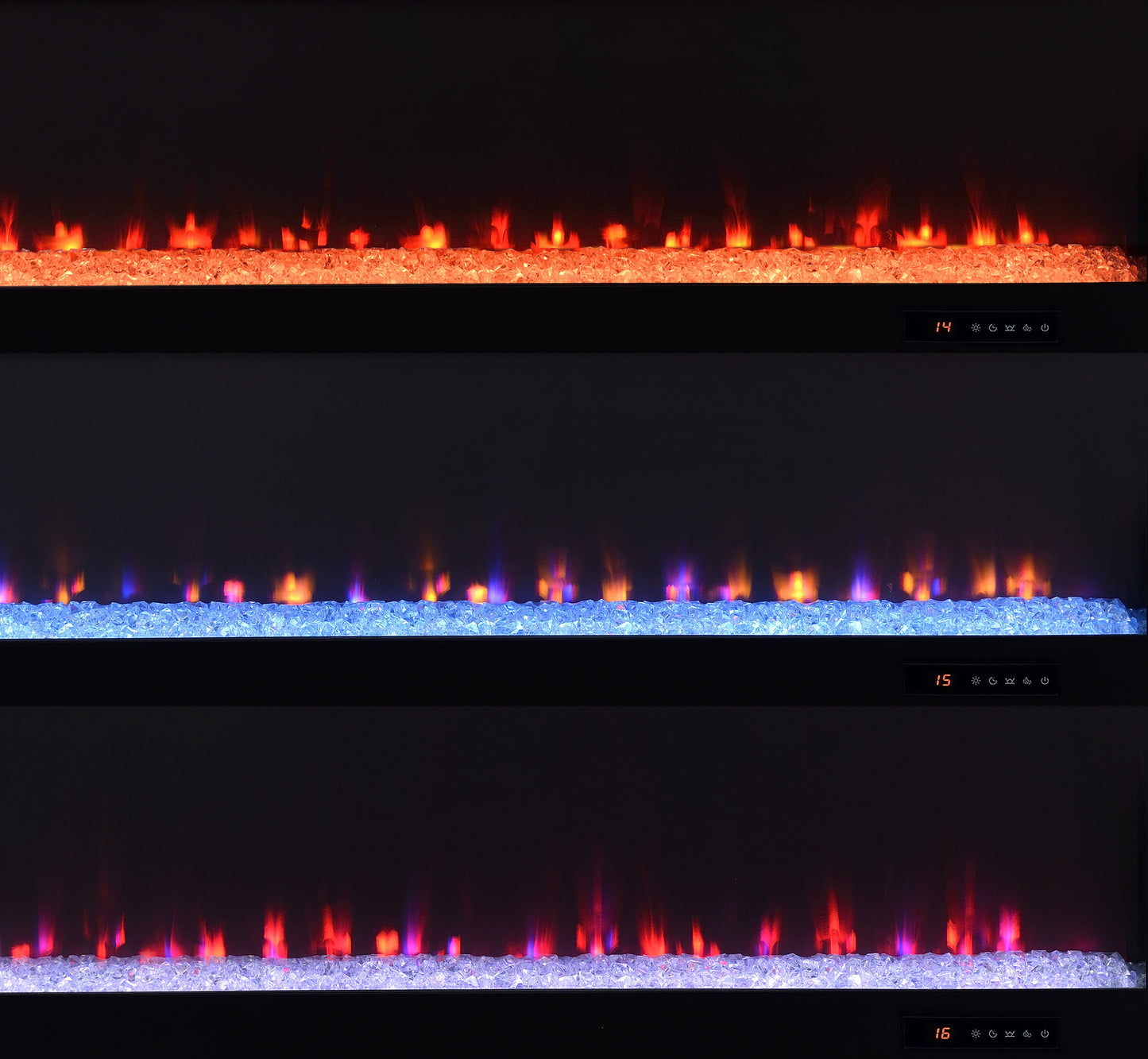 Carey 79-inch TV Stand Fireplace Media Console Dark Pine