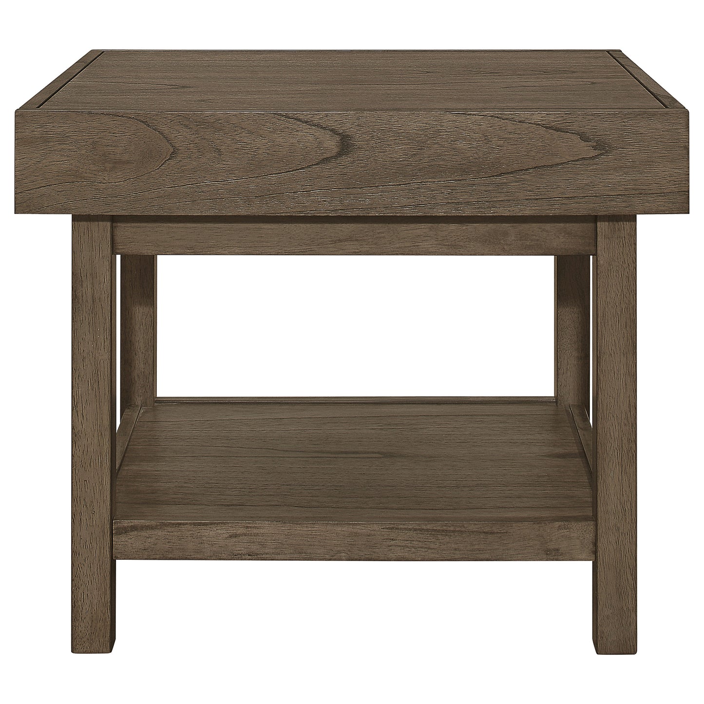 Owen 1-drawer Rectangular Side End Table Wheat Brown