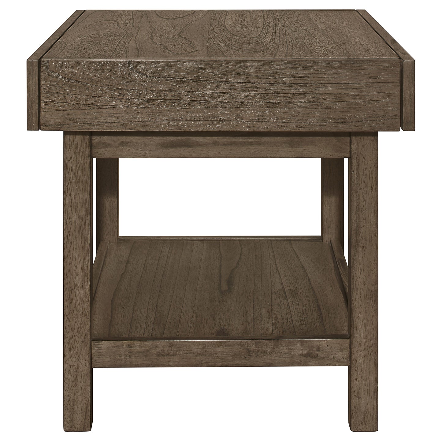 Owen 1-drawer Rectangular Side End Table Wheat Brown