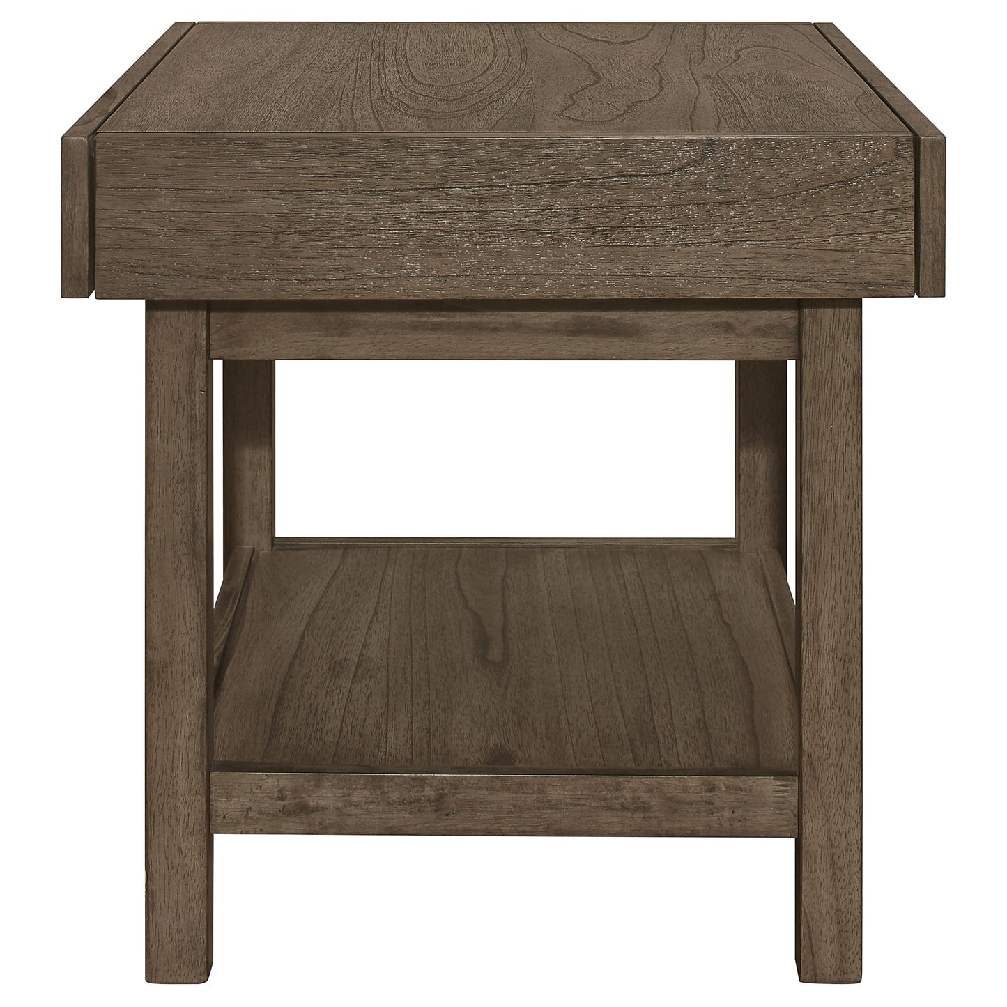 Owen 1-drawer Rectangular Side End Table Wheat Brown
