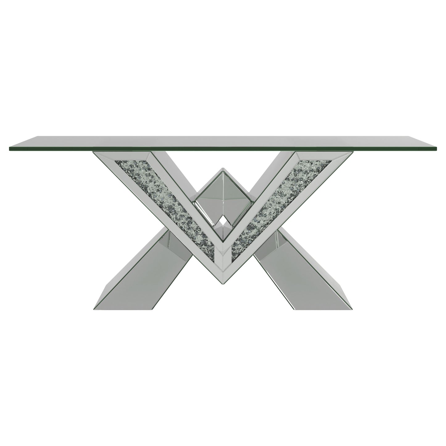 Taffeta 3-piece Mirrored Coffee and End Table Set Silver