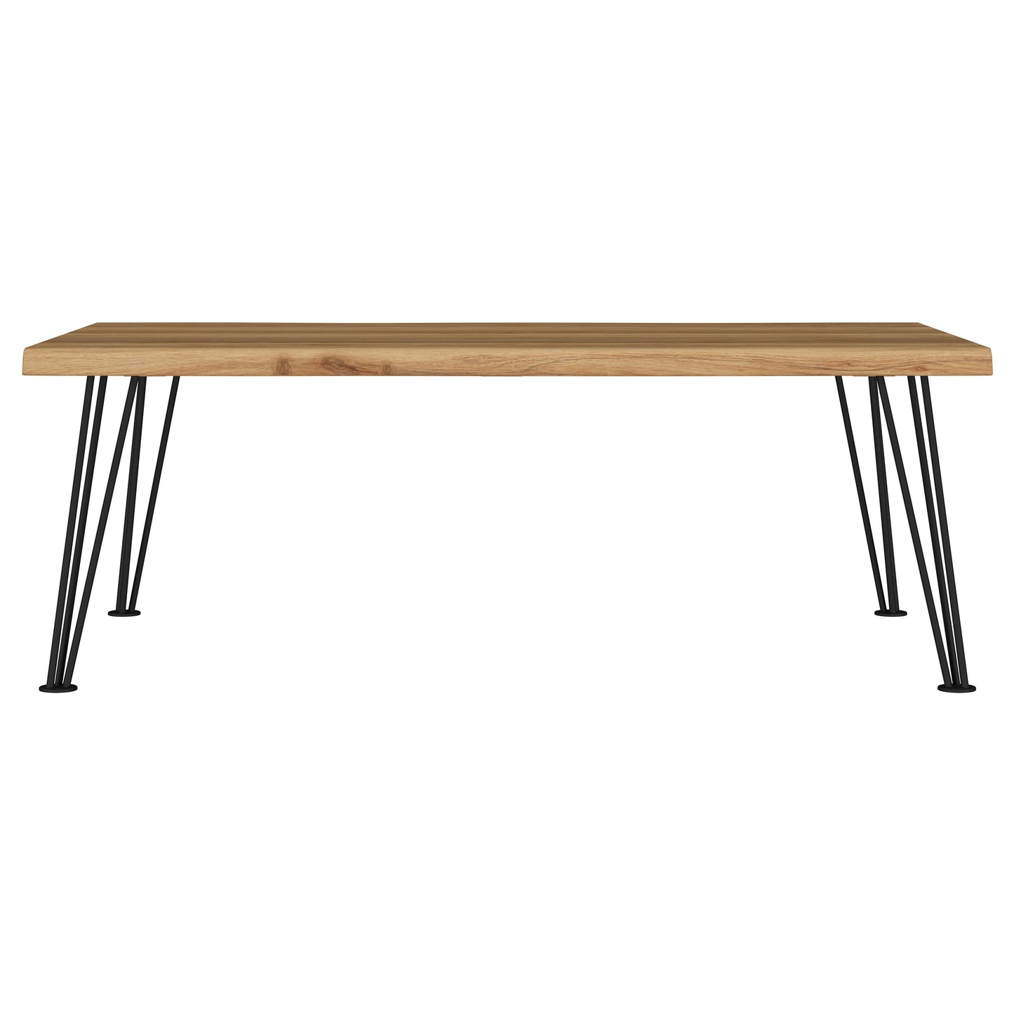 Zander Rectangular Wood Top Coffee Table Natural Brown