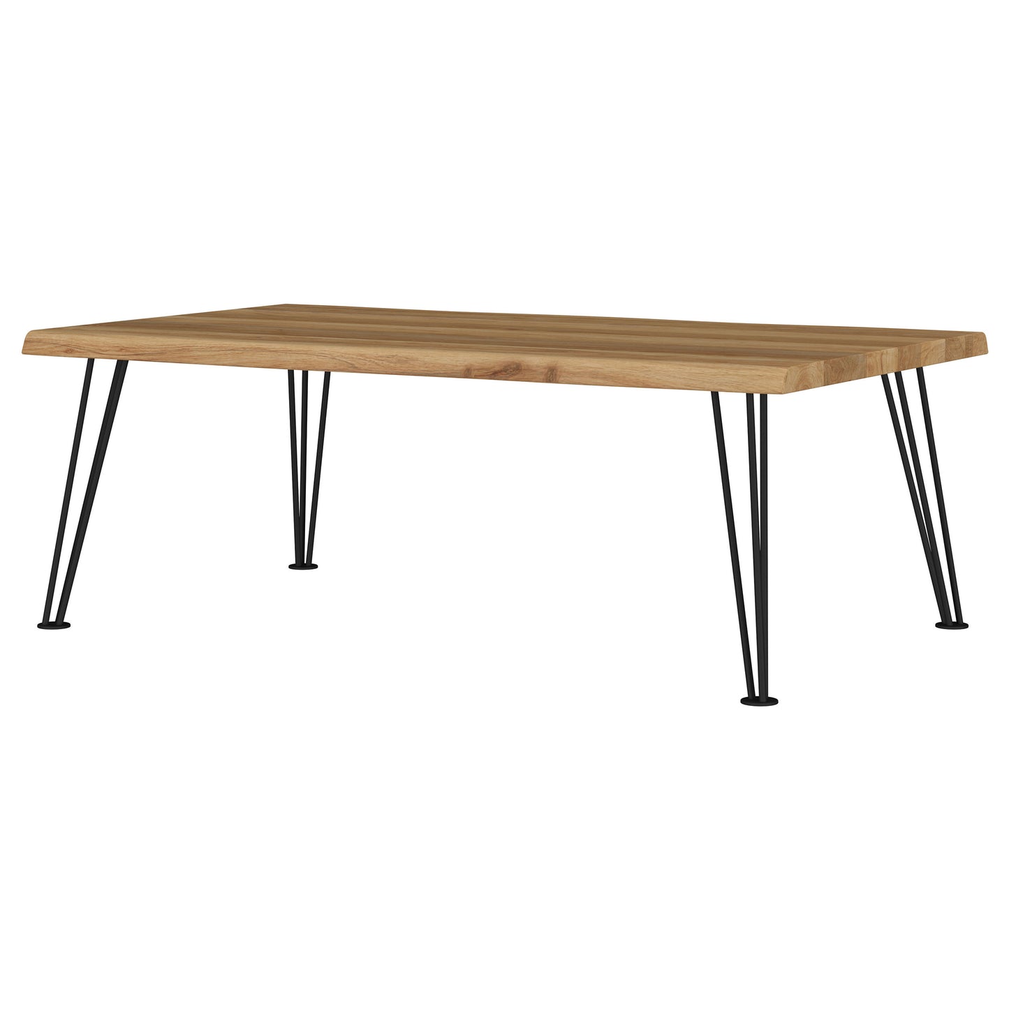 Zander Rectangular Wood Top Coffee Table Natural Brown