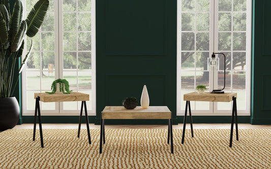Avery 3-piece Solid Mango Coffee and End Table Set Natural